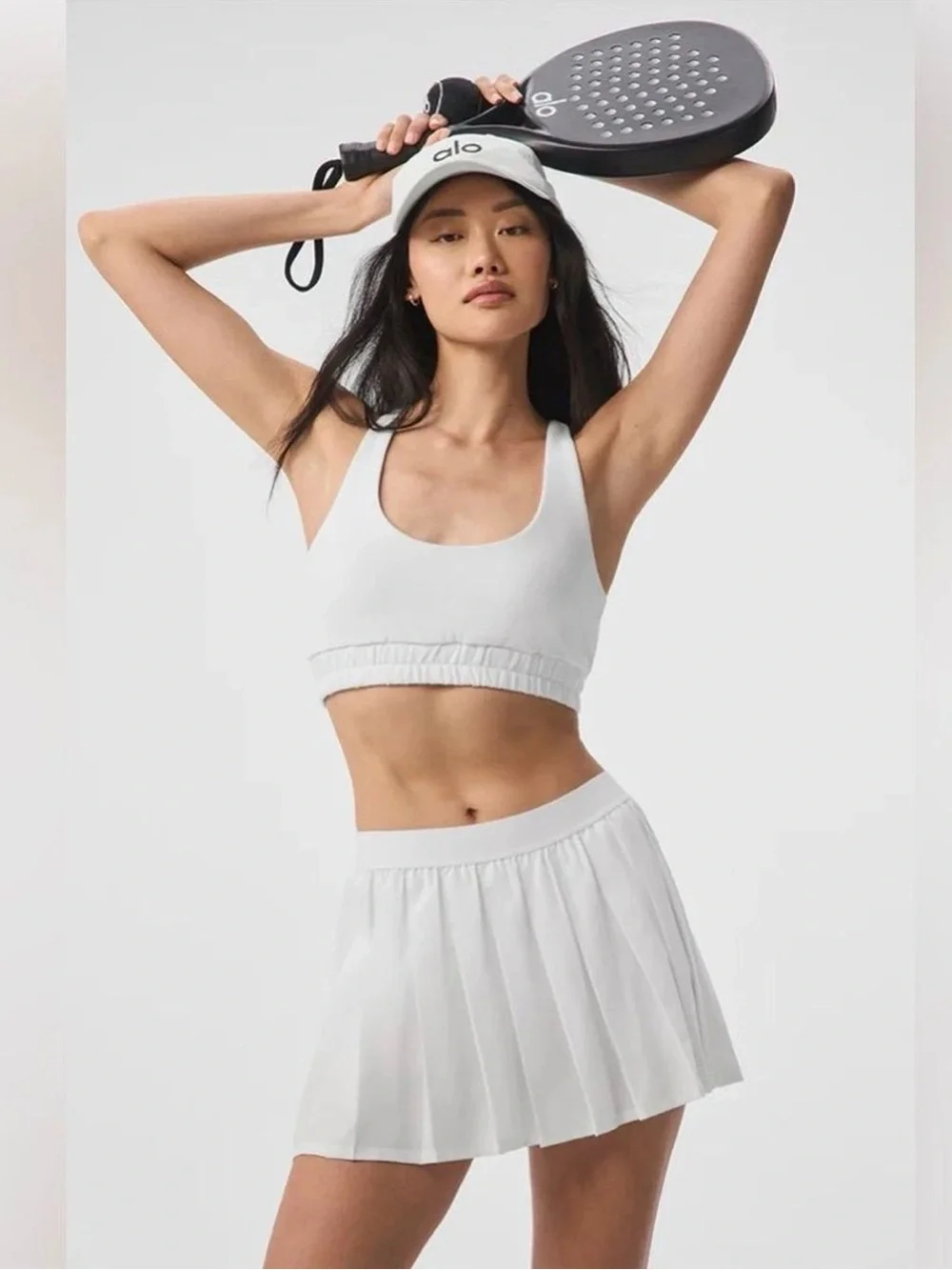 NWT Alo Yoga Varsity Tennis Skirt Color: White | Size: M